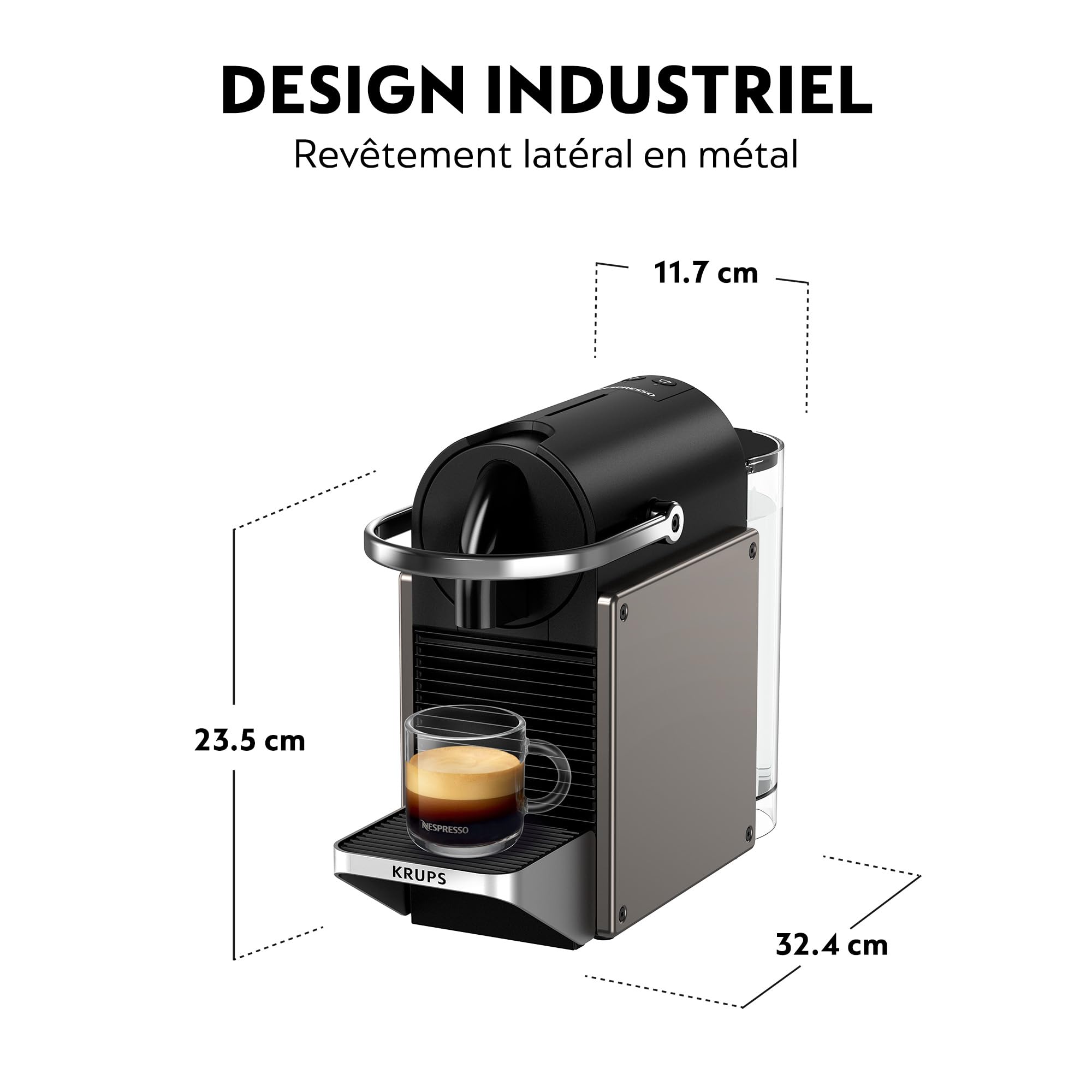 Machine à Café Compacte Valexo Titane 19 Bars + Kit de Bienvenue