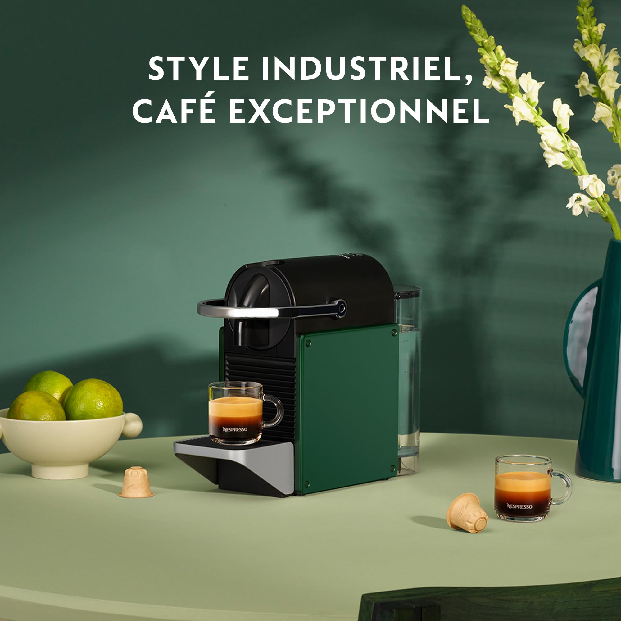 Machine à Café Compacte Valexo Vert Foncé 19 Bars + Kit de Bienvenue